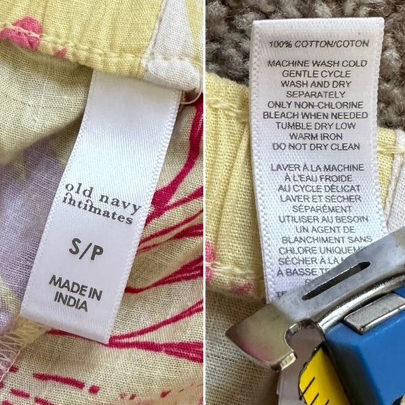 Old Navy Intimates Yellow Floral Shorts Women's Size Small Y2K Loungewear Spring - Picture 16 of 16